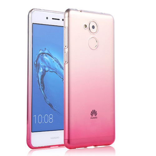 Ultra-thin Transparent Gradient Soft Cover for Huawei Enjoy 6S Pink