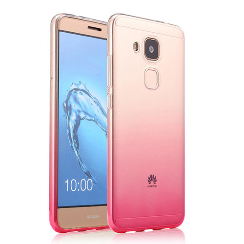 Ultra-thin Transparent Gradient Soft Cover for Huawei G9 Plus Pink
