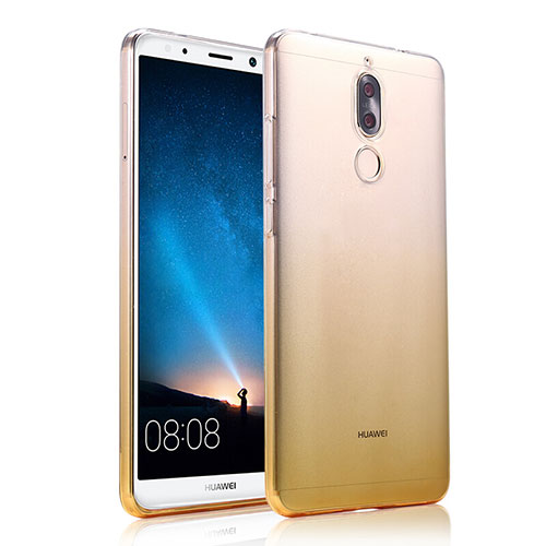 Ultra-thin Transparent Gradient Soft Cover for Huawei Mate 10 Lite Yellow