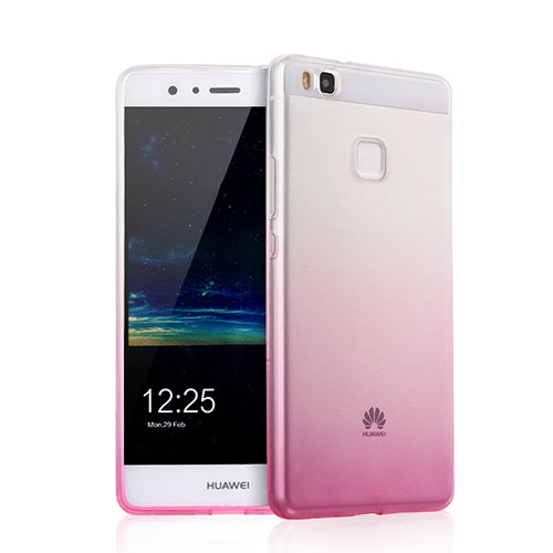 Ultra-thin Transparent Gradient Soft Cover for Huawei P9 Lite Pink