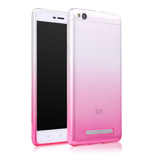 Ultra-thin Transparent Gradient Soft Cover for Xiaomi Redmi 4A Pink