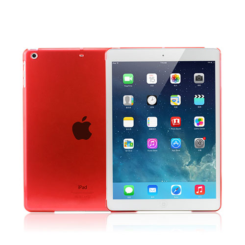 Ultra-thin Transparent Matte Finish Case for Apple iPad Mini Red