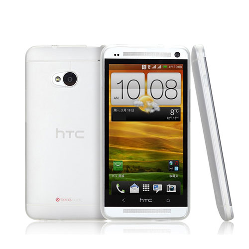 Ultra-thin Transparent Matte Finish Case for HTC One M7 White