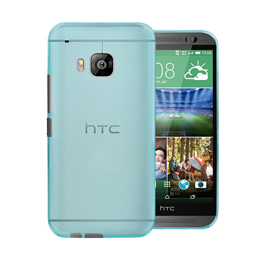 Ultra-thin Transparent Matte Finish Case for HTC One M9 Sky Blue