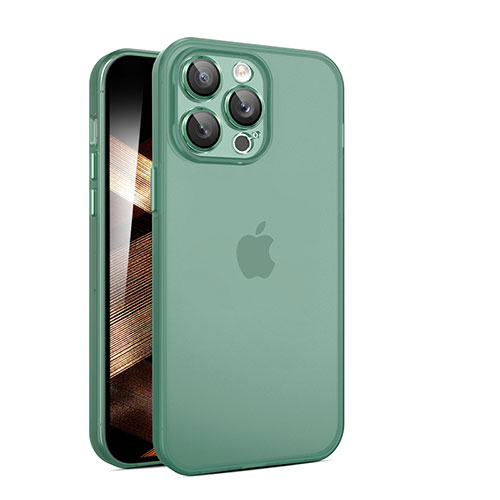 Ultra-thin Transparent Matte Finish Case QC for Apple iPhone 14 Pro Green