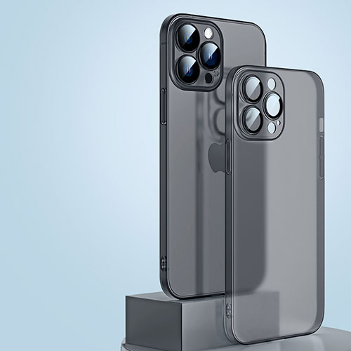 Ultra-thin Transparent Matte Finish Case QC1 for Apple iPhone 13 Pro Black
