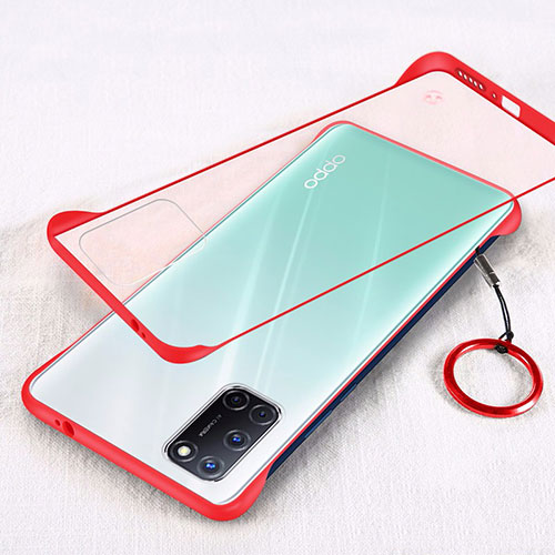 Ultra-thin Transparent Matte Finish Case U01 for Oppo A72 Red