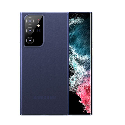 Ultra-thin Transparent Matte Finish Case U03 for Samsung Galaxy S21 Ultra 5G Blue