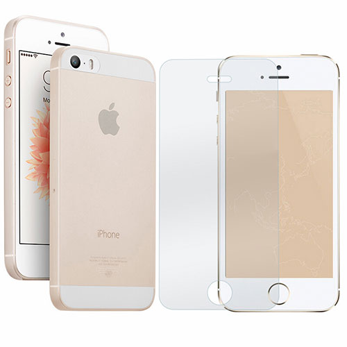 Ultra-thin Transparent Matte Finish Case with Screen Protector for Apple iPhone 5S Clear