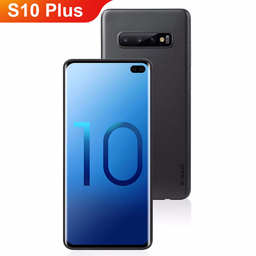 Ultra-thin Transparent Matte Finish Cover Case for Samsung Galaxy S10 Plus Black