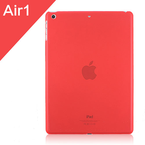 Ultra-thin Transparent Matte Finish Cover for Apple iPad Air Red