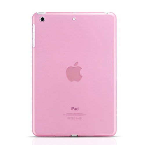 Ultra-thin Transparent Plastic Back Cover for Apple iPad Mini 2 Pink