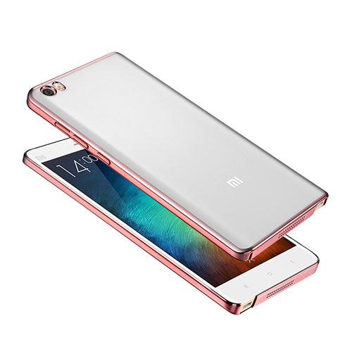 Ultra-thin Transparent Plastic Case Cover for Xiaomi Mi Note Rose Gold