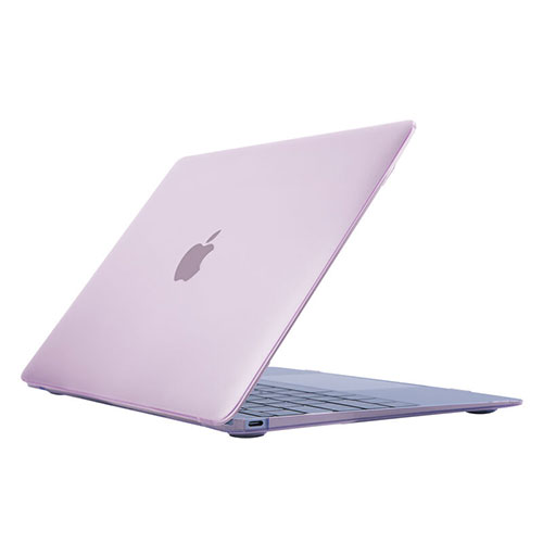 Ultra-thin Transparent Plastic Case for Apple MacBook 12 inch Pink