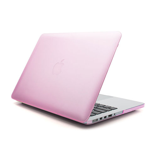 Ultra-thin Transparent Plastic Case for Apple MacBook Air 13 inch Pink