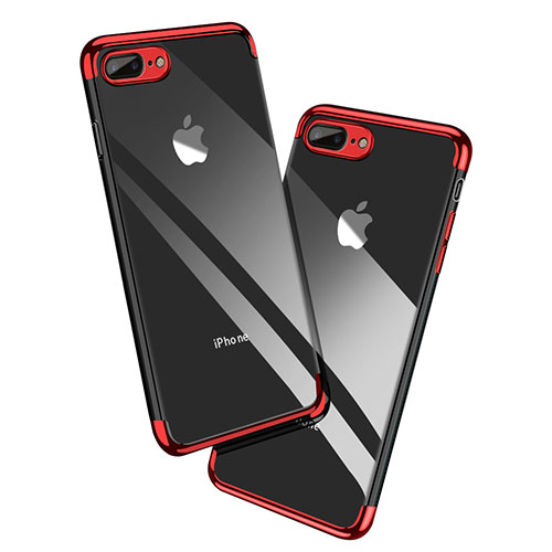 Ultra-thin Transparent TPU Soft Case A12 for Apple iPhone 7 Plus Red