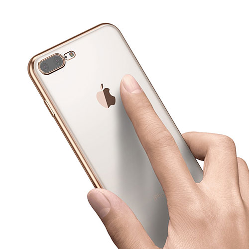 Ultra-thin Transparent TPU Soft Case A21 for Apple iPhone 8 Plus Gold