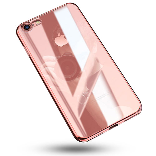 Ultra-thin Transparent TPU Soft Case C02 for Apple iPhone SE3 2022 Rose Gold