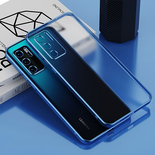 Ultra-thin Transparent TPU Soft Case Cover AN1 for Huawei P40 Blue