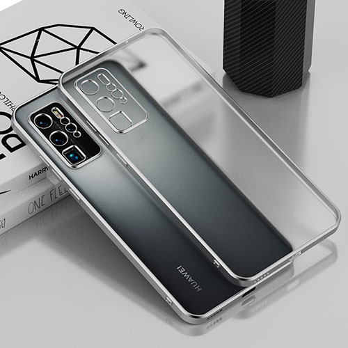 Ultra-thin Transparent TPU Soft Case Cover AN1 for Huawei P40 Pro Silver