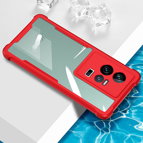 Ultra-thin Transparent TPU Soft Case Cover BH1 for Vivo iQOO 11 5G Red