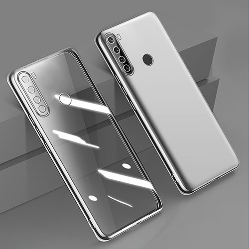 Ultra-thin Transparent TPU Soft Case Cover D01 for Xiaomi Redmi Note 8 (2021) Silver
