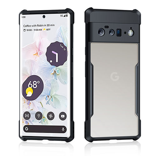 Ultra-thin Transparent TPU Soft Case Cover for Google Pixel 6a 5G Black