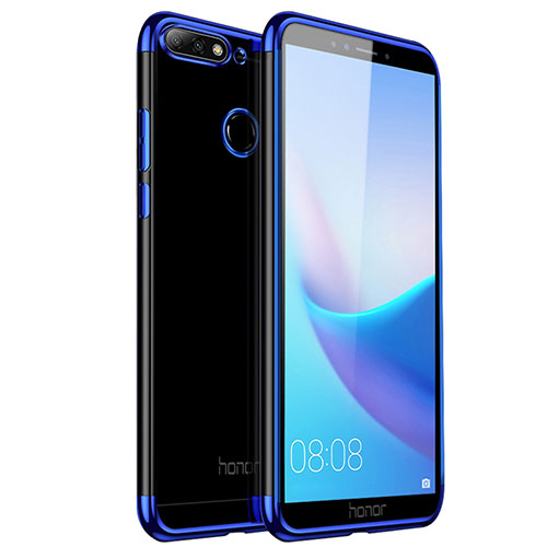 Ultra-thin Transparent TPU Soft Case Cover for Huawei Y6 Prime (2018) Blue