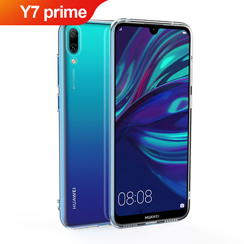 Ultra-thin Transparent TPU Soft Case Cover for Huawei Y7 Prime (2019) Clear