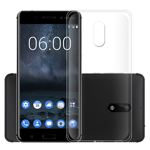Ultra-thin Transparent TPU Soft Case Cover for Nokia 6 Clear