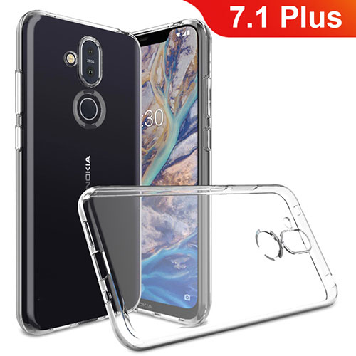 Ultra-thin Transparent TPU Soft Case Cover for Nokia 7.1 Plus Clear