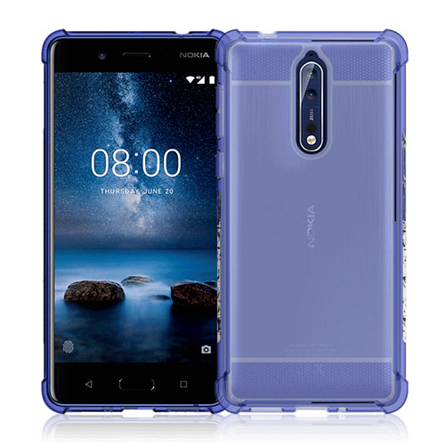 Ultra-thin Transparent TPU Soft Case Cover for Nokia 8 Clear