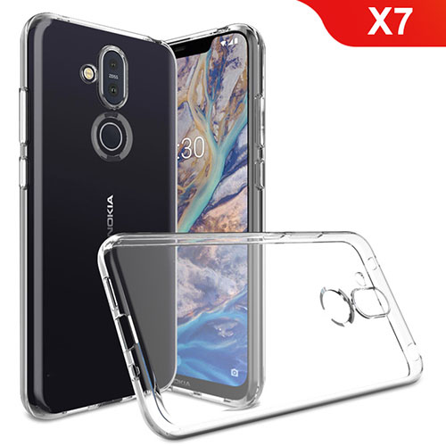 Ultra-thin Transparent TPU Soft Case Cover for Nokia X7 Clear