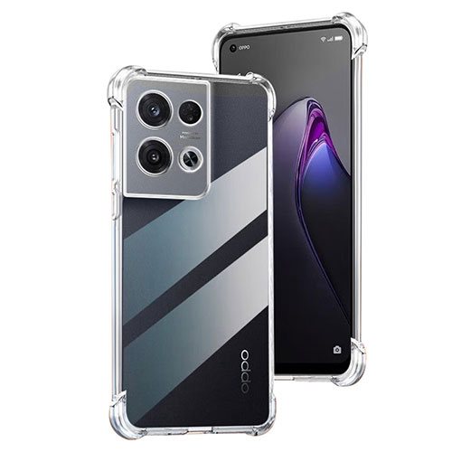 Ultra-thin Transparent TPU Soft Case Cover for Oppo Reno8 Pro+ Plus 5G Clear