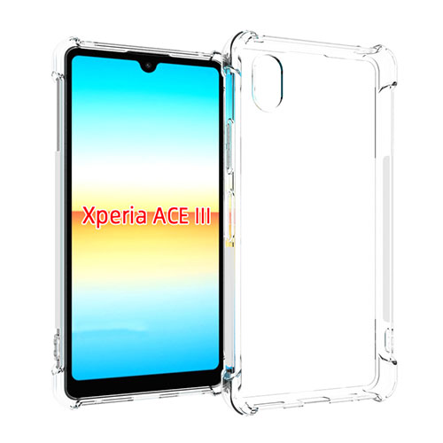 Ultra-thin Transparent TPU Soft Case Cover for Sony Xperia Ace III Clear