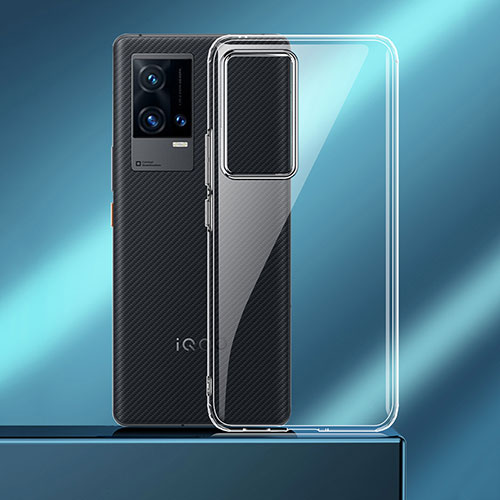 Ultra-thin Transparent TPU Soft Case Cover for Vivo iQOO 8 Pro 5G Clear