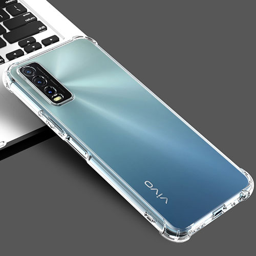 Ultra-thin Transparent TPU Soft Case Cover for Vivo Y20 Clear