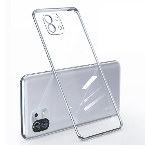 Ultra-thin Transparent TPU Soft Case Cover for Xiaomi Mi 11 5G Silver