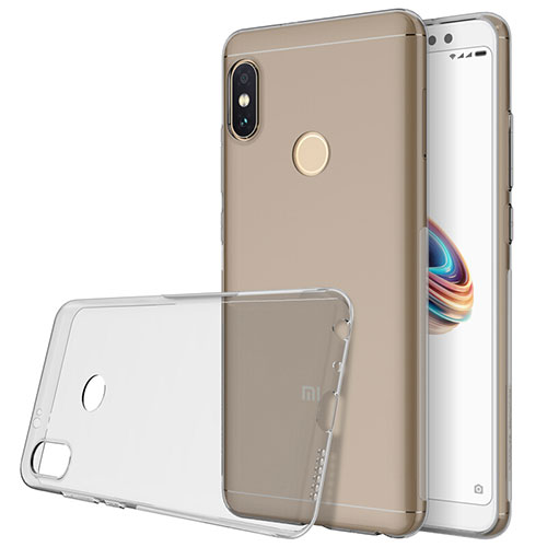 Ultra-thin Transparent TPU Soft Case Cover for Xiaomi Redmi Note 5 AI Dual Camera Gray