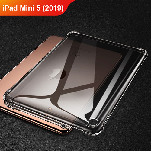 Ultra-thin Transparent TPU Soft Case Cover H01 for Apple iPad Mini 5 (2019) Gray