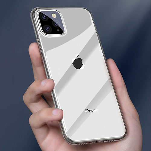 Ultra-thin Transparent TPU Soft Case Cover H01 for Apple iPhone 11 Pro Max Gray