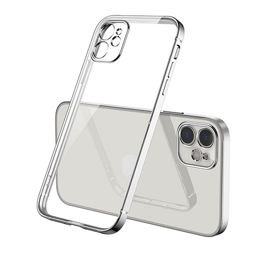 Ultra-thin Transparent TPU Soft Case Cover H01 for Apple iPhone 12 Silver
