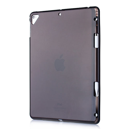 Ultra-thin Transparent TPU Soft Case Cover H01 for Apple New iPad 9.7 (2017) Black