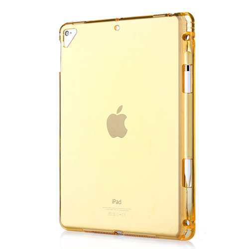 Ultra-thin Transparent TPU Soft Case Cover H01 for Apple New iPad 9.7 (2018) Gold