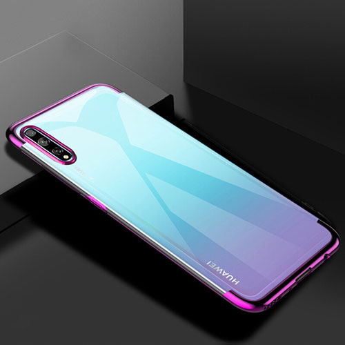 Ultra-thin Transparent TPU Soft Case Cover H01 for Huawei Enjoy 10S Purple