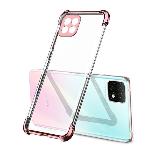 Ultra-thin Transparent TPU Soft Case Cover H01 for Huawei Enjoy 20 5G Rose Gold