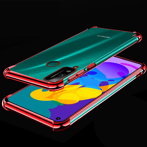 Ultra-thin Transparent TPU Soft Case Cover H01 for Huawei Honor Play4T Red