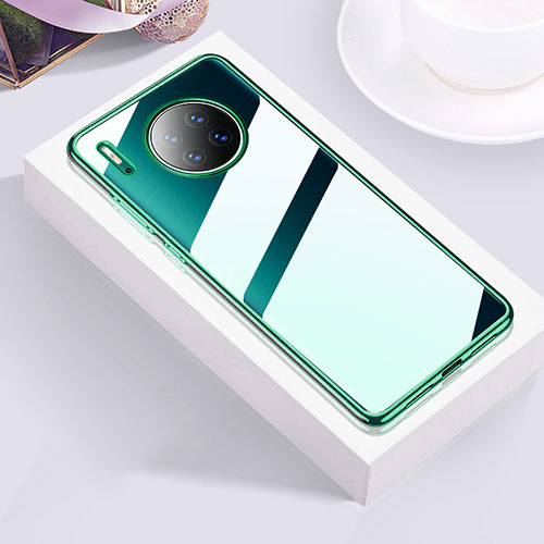 Ultra-thin Transparent TPU Soft Case Cover H01 for Huawei Mate 30 Green