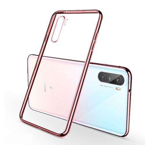 Ultra-thin Transparent TPU Soft Case Cover H01 for Huawei Mate 40 Lite 5G Pink