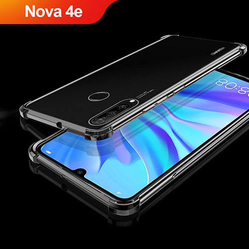 Ultra-thin Transparent TPU Soft Case Cover H01 for Huawei Nova 4e Black